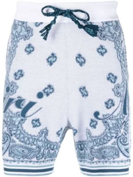 Pantaloni scurți Amiri cu imagine cu model paisley cu cordon