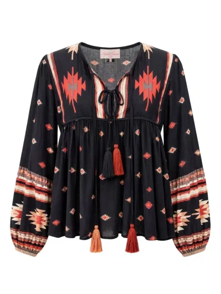 Miss June Halenka Blouse Aryz' černá