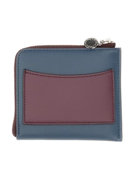 Portfel Stella Mccartney z logo niebieski