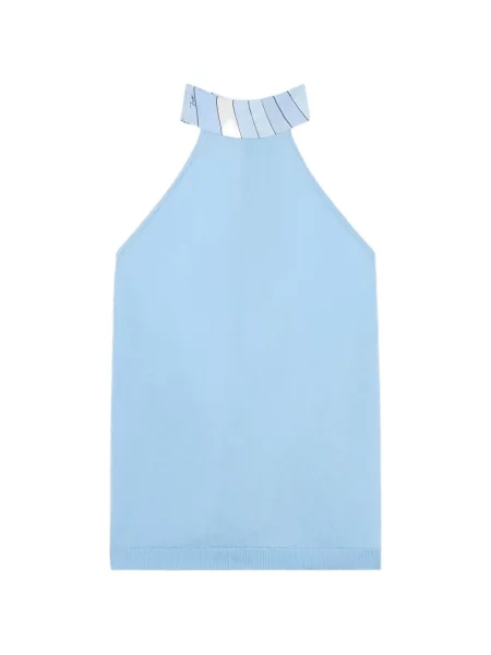 Top Pucci de mătase albastru