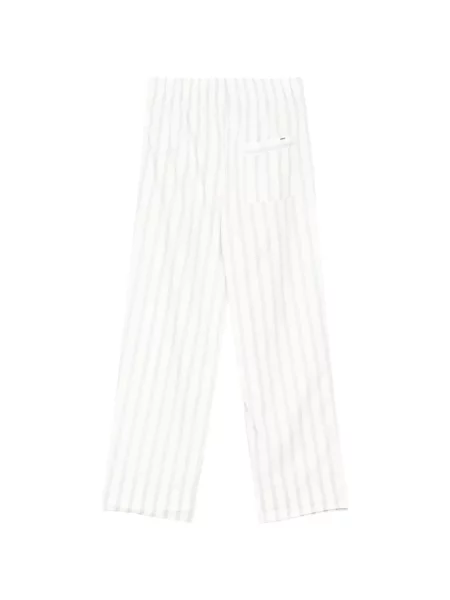 Pantaloni Tekla din poplin alb