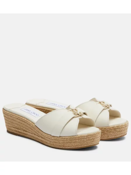 Espadrile Jimmy Choo cu pană alb