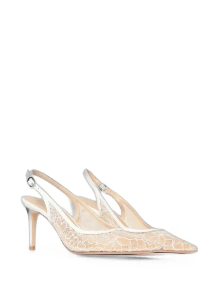 Pantofi cu toc Stuart Weitzman slingback alb