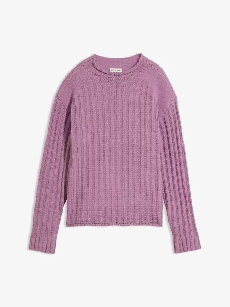 Gruby sweter fioletowy