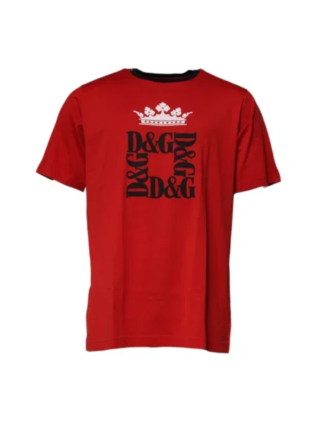 Koszulka Dolce And Gabbana z logo czerwona