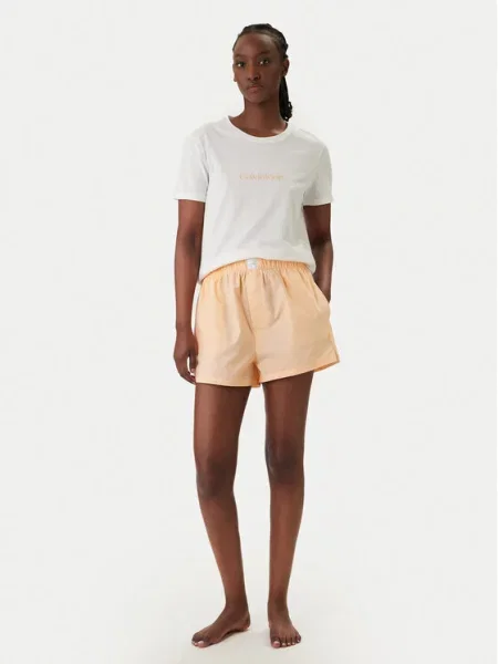 Calvin Klein Underwear Pijama Portocaliu deschis alb