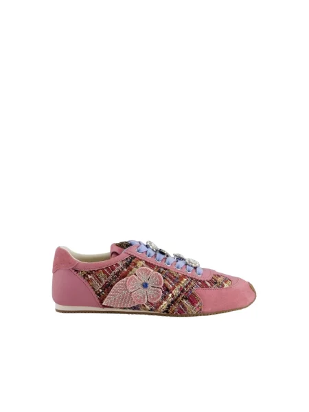 Sneakersy Kurt Geiger tweedowe różowe