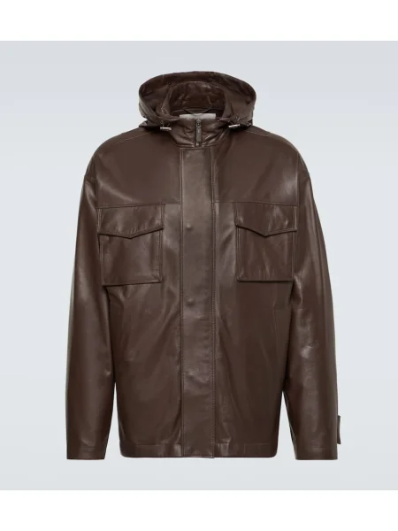 Usnjena jakna Tod's rjava