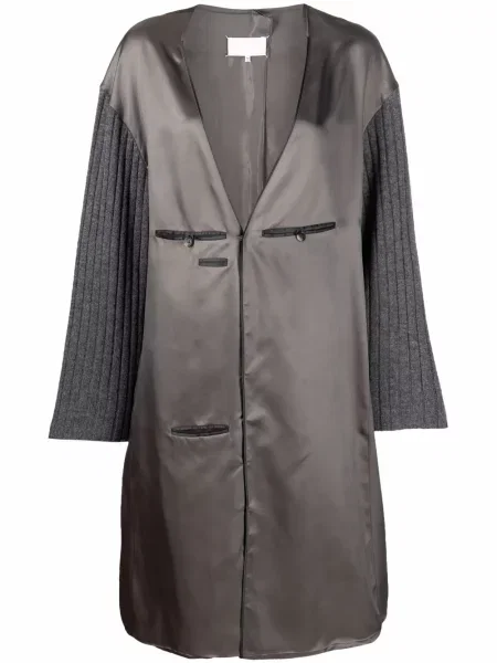 Rochie Maison Margiela cu decolteu în V de costum gri