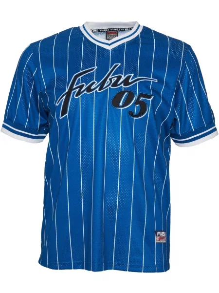 FUBU Tricou azur / negru alb