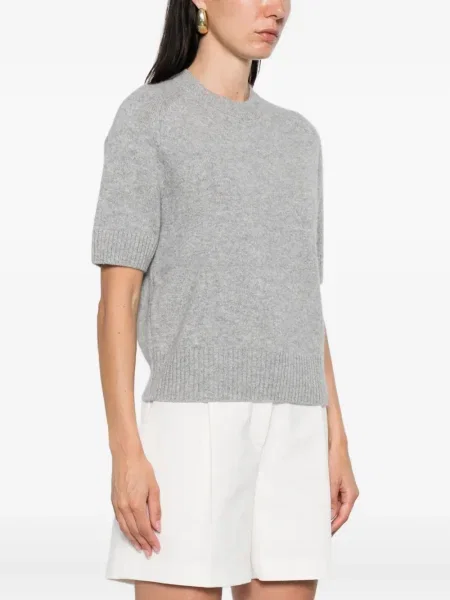 Pulover Anine Bing din cașmir scurt gri