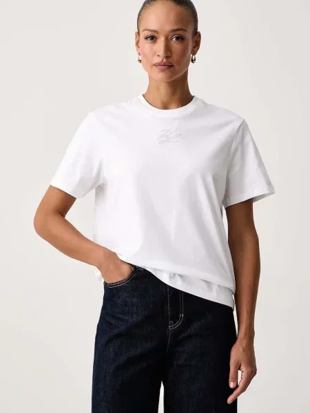 Karl Lagerfeld tricou pentru femei din alb