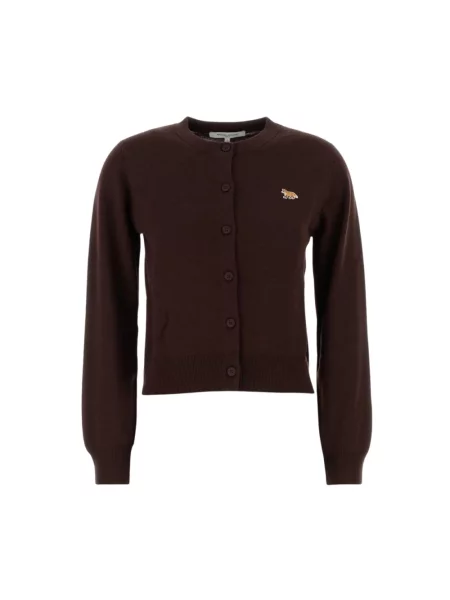 Kardigan Maison Kitsune brązowy