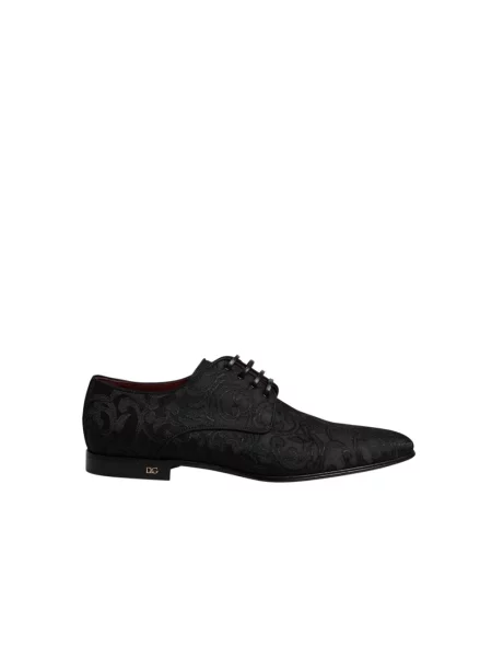 Haftowany brogsy Dolce And Gabbana czarny
