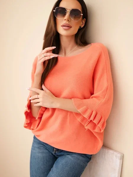 Gulerat pulover Kesi Włoski portocaliu