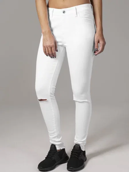 Pantaloni Urban Classics alb