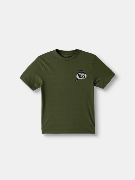 Vans majica za djecu od pamuka Dumpster Raccoon SS Tee zelena