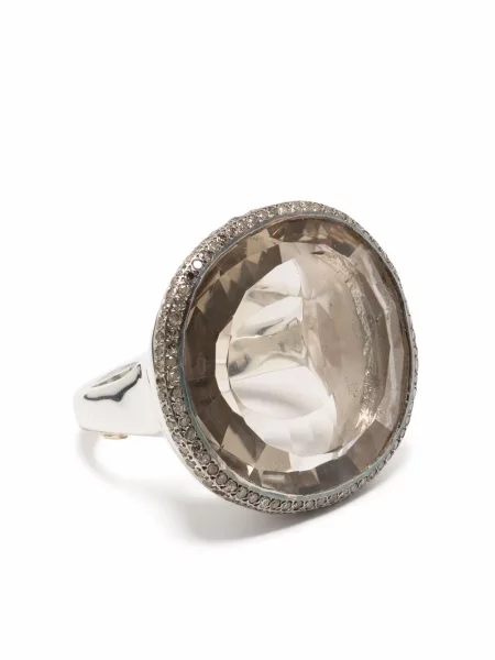 Cocktail inel Rosa Maria argintiu