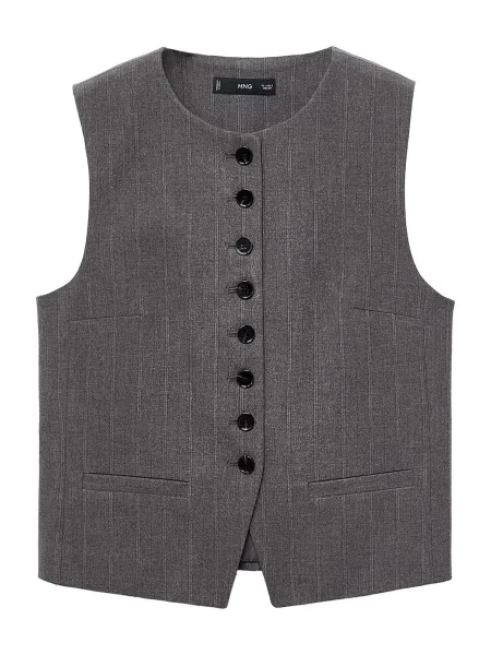 MANGO Vestă de costum Gabo deschis / amestecat gri