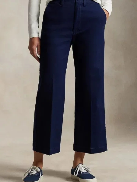 Polo Ralph Lauren pantaloni femei bleumarin lat high waist