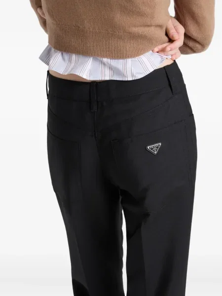 Pantaloni Prada de lână negru