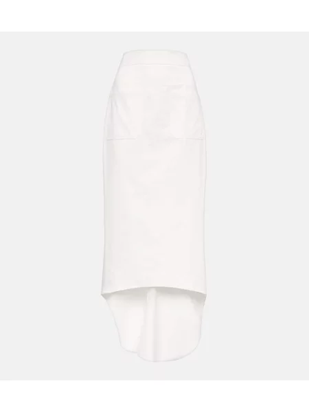 Asimetrično midi krilo Prada bela