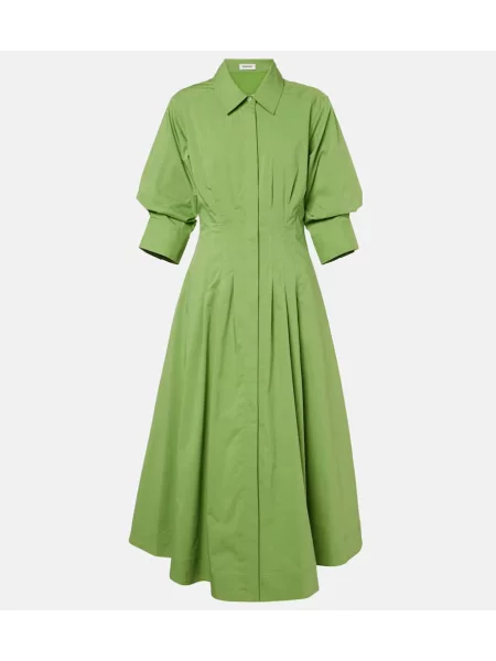 Midi obleka Simkhai poplin zelena