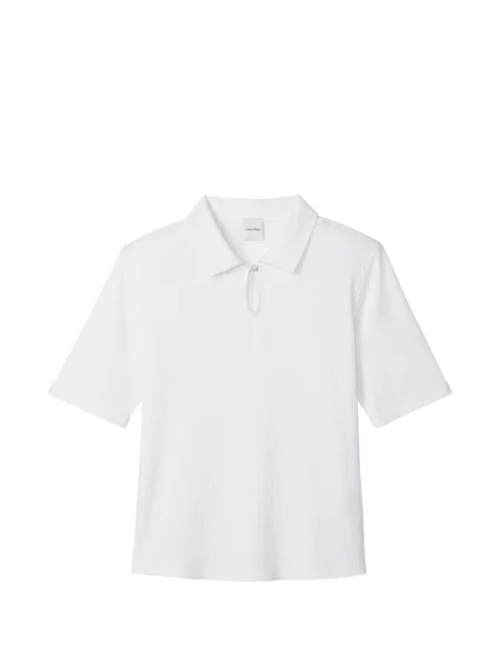 Tricou polo Calvin Klein alb