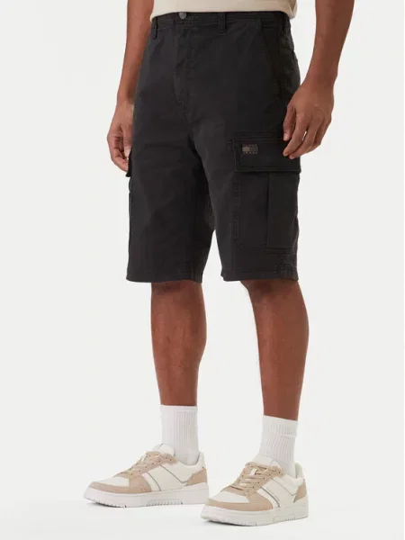 Šortky z materiálu Tommy Jeans černé