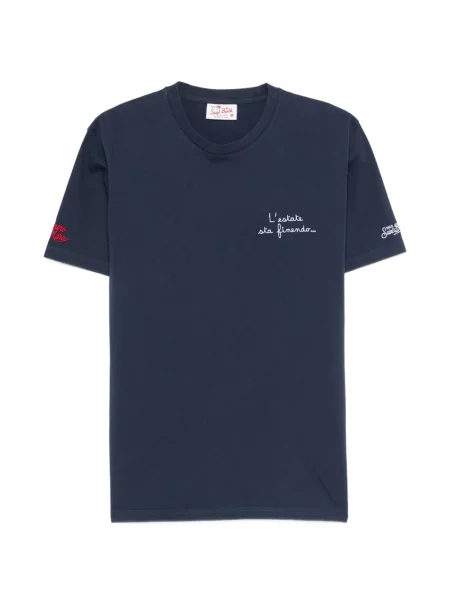 Tricou Mc2 Saint Barth cu broderie albastru