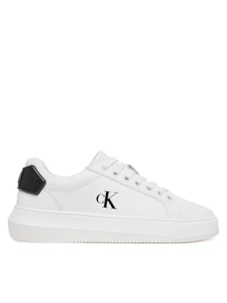 Sneakersy Calvin Klein skórzane eleganckie chunky białe