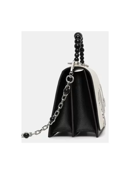 Karl Lagerfeld torebka crossbody skórzana K/SIGNATURE beżowa