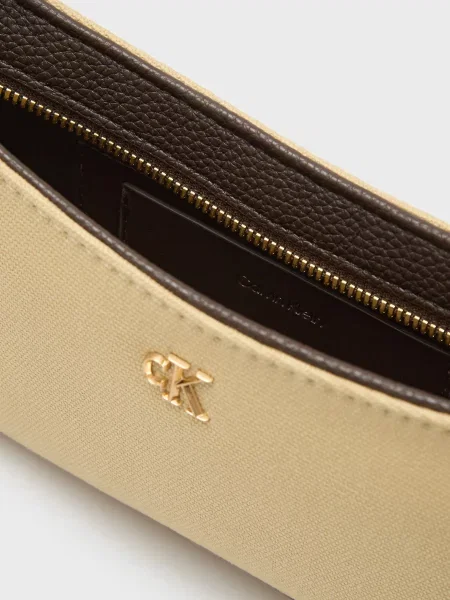 Сумка Calvin Klein из канваса бежевая