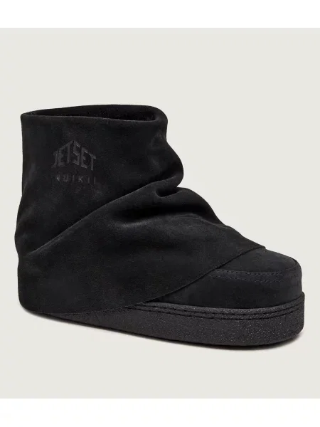 INUIKII Bocanci Drape Low | Inuikii x Jet Set | piele întoarsă negru