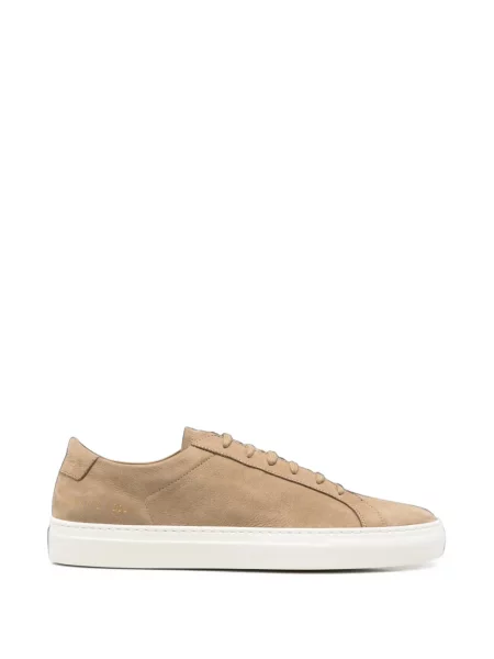 Sneakerși Common Projects din piele maro