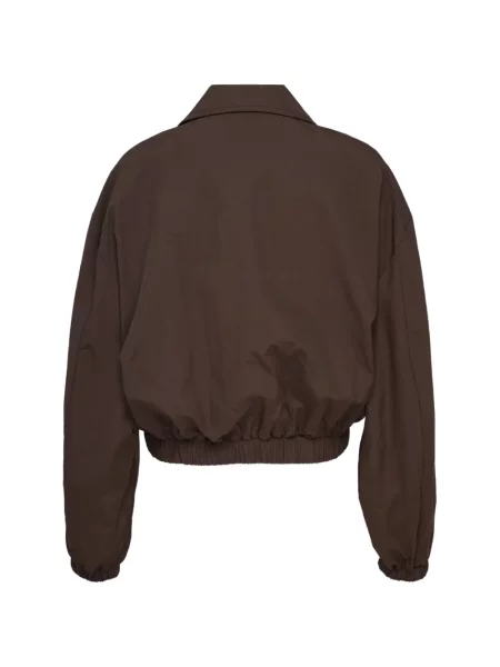 Geacă bomber Pushbutton din dantelă maro