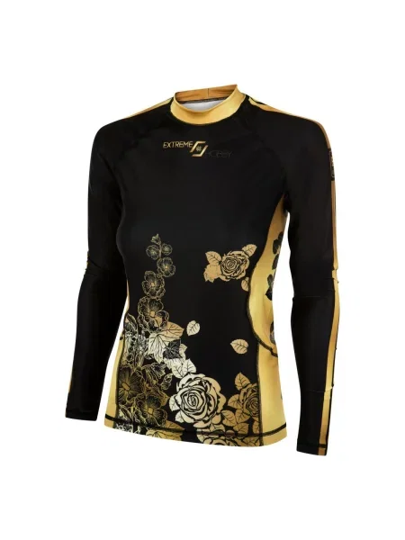 Koszulka Sportowa Rashguard MMA EXTREME HOBBY ROSE czarna