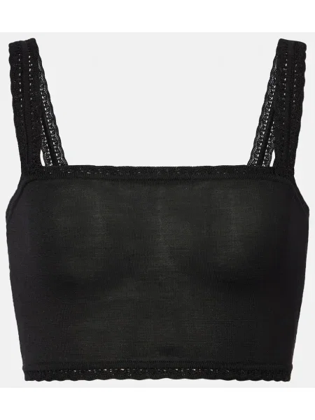 Cropp top Dolce&gabbana de mătase negru