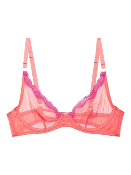 Сутиен Fleur Du Mal от тюл оранжево