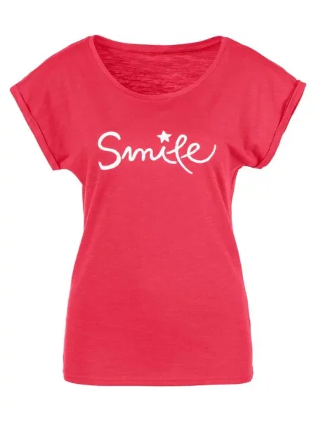 BEACH TIME Tricou portocaliu somon / roșu alb