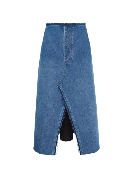 Fustă midi Litkovska până la genunchi albastru