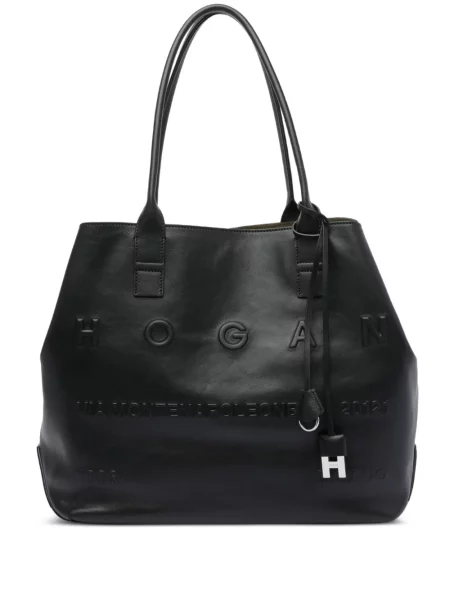 Geantă shopper Hogan din piele negru