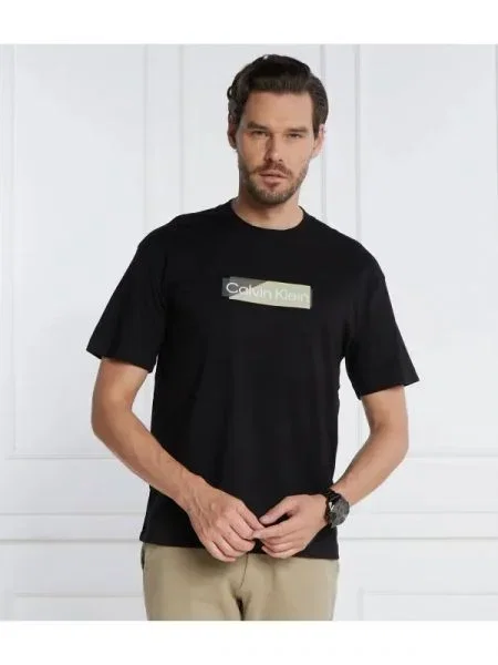 Calvin Klein Tricou LAYERED GEL LOGO negru
