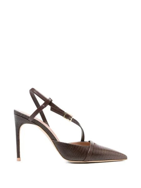 Pantofi cu toc Malone Souliers cu bretele maro