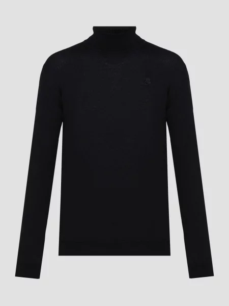 Вовняна водолазка Karl Lagerfeld чорна