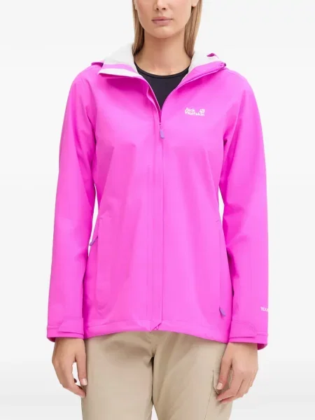 Geacă Jack Wolfskin cu glugă roz