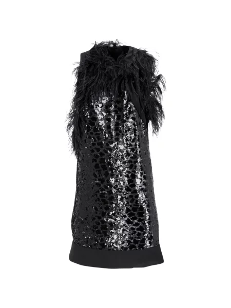 Rochie Boss cu paiete de costum negru