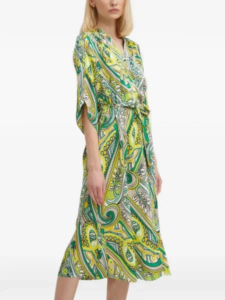 Rochie midi Joseph Ribkoff cu model paisley până la genunchi de costum verde