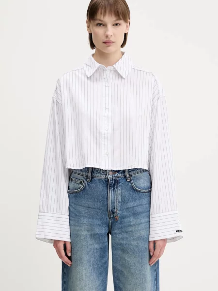 KSUBI cămașă din cropped astra cu guler clasic relaxed