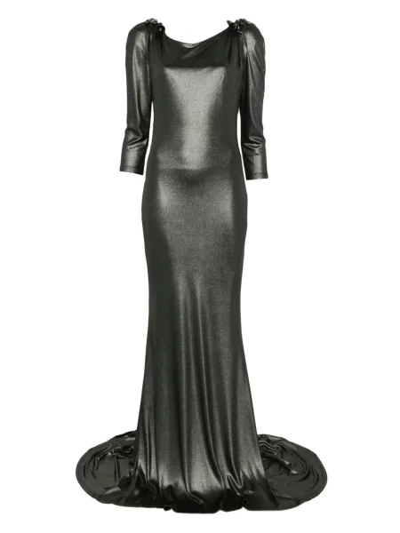 Rochie Gemy Maalouf cu mâneci trei sferturi de costum gri